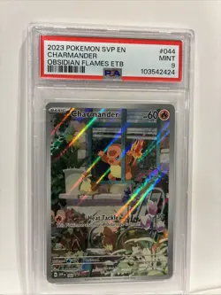 2023 Pokemon Svp En-sv Black Star ETB Promo 044 Charmander Obsidian Flames PSA 9 - Image 1