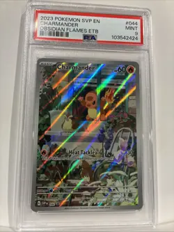 2023 Pokemon Svp En-sv Black Star ETB Promo 044 Charmander Obsidian Flames PSA 9 - Image 2