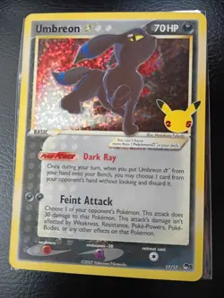 Pokemon TCG Umbreon Star 17/17 Celebrations: Classic Collection Holo MINT 💎💎💎 - Image 1
