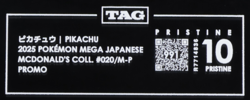 2025 Pokemon Mega Japanese McDonald's Collection Promo Pikachu TAG 10 PRISTINE - Image 3
