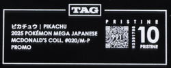 2025 Pokemon Mega Japanese McDonald's Collection Promo Pikachu TAG 10 PRISTINE - Image 3