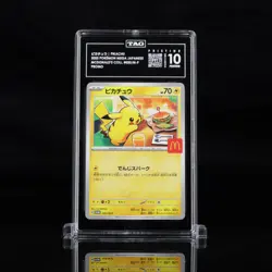2025 Pokemon Mega Japanese McDonald's Collection Promo Pikachu TAG 10 PRISTINE - Image 1