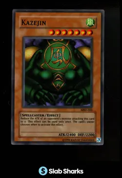2002 YU-GI-OH! METAL RAIDERS #MRD-026 KAZEJIN SUPER RARE - Image 1