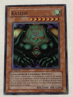Kazejin PMT-S026 SPANISH 1st Edition Metal Raiders Super Rare MRD-026 Yugioh MP - Image 1