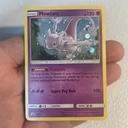 Mewtwo Holo Black Star Promo SM77 - Sun and Moon Pokemon TCG Foil - Image 1
