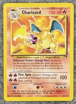 Pokemon TCG Charizard 3/110 Legendary Collection Non-Holo Rare Card 2002 NM - Image 1