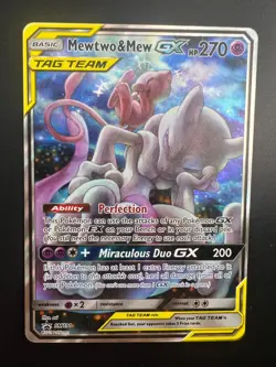 Mewtwo & Mew GX - SM191 - Pokemon Sun & Moon Promo Ultra Rare Card NM - Image 1