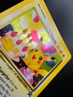 Birthday Pikachu - 24 - Pokemon Wizards Black Star Promo Card Holo NM - Image 2