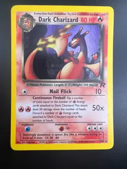Dark Charizard - 4/82 - Pokemon Team Rocket Unlimited Holo Rare Card WOTC LP - Image 1