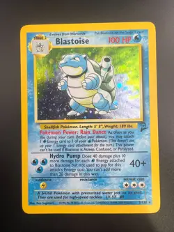 Blastoise - 2/130 - Pokemon Base Set 2 Holo Rare Card WOTC NM - Image 1