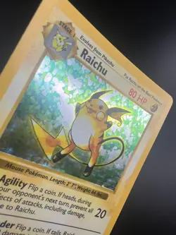 Raichu - 14/102 - Pokemon Base Set Shadowless Holo Rare Card WOTC NM - Image 2