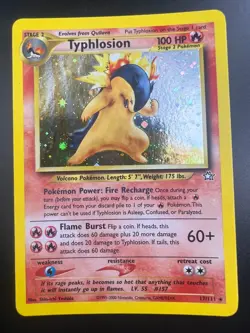 Typhlosion - 17/111 - Pokemon Neo Genesis Unlimited Holo Rare Card WOTC NM - Image 1
