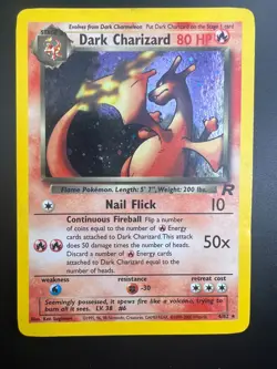 Dark Charizard - 4/82 - Pokemon Team Rocket Unlimited Holo Rare Card WOTC LP - Image 1