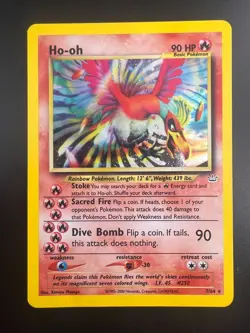 Ho-oh - 7/64 - Pokemon Neo Revelation Unlimited Holo Rare Card WOTC MP - Image 1