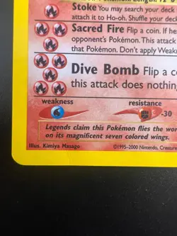 Ho-oh - 7/64 - Pokemon Neo Revelation Unlimited Holo Rare Card WOTC MP - Image 2