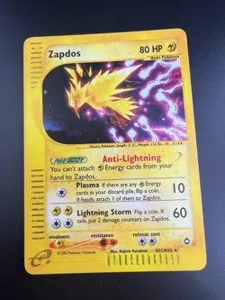 Zapdos - H32/H32 - Pokemon Aquapolis Holo Rare Card NM - Image 1