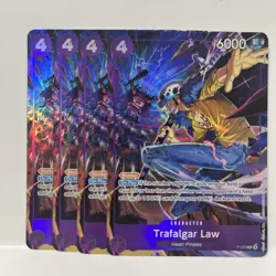 4x Trafalgar Law P-093 One Piece TCG Illustration Box Vol.6 (IB-06) Playset - Image 1