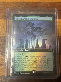 MTG Kamigawa Neon Dynasty Boseiju, Who Endures Borderless Foul - Image 1