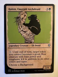 Halsin, Emerald Archdruid #408 Showcase Battle for Baldur's Gate MTG Magic NM - Image 1