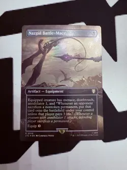 MTG Nazgul Battle-Mace Borderless Foil Lord of the Rings Commander Magic - Image 1