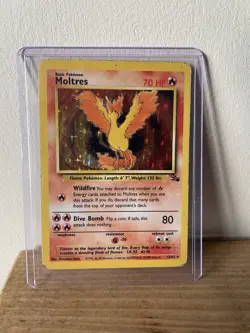 Pokemon Moltres 12/62 Holo, Fossil Set 1999 - Image 1
