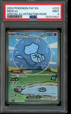 PSA 9 MINT Pokemon Mew ex Paldean Fates Special Illustration Rare 232/091 - Image 1