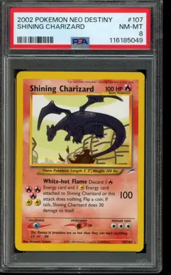 PSA 8 NM-MT Pokemon Shining Charizard Neo Destiny Holo 107/105 - Image 1