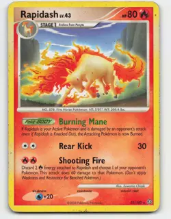 2008 Pokemon, Stormfront, #22/100 Rapidash, Rare - Image 1