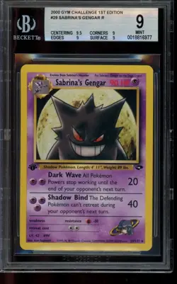 BGS 9 MINT Pokemon Sabrina’s Gengar Gym Challenge 1st Edition Rare 29/132 - Image 1