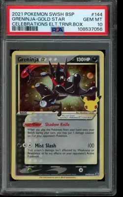 PSA 10 GEM MINT Pokemon Greninja Celebrations Promo SWSH144 - Image 1