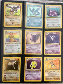 Pokemon FOSSIL Complete Set 62/62 1st Edition RARE LP Condition - Image 1