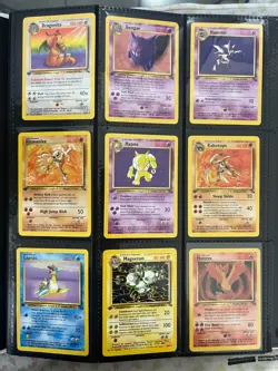 Pokemon FOSSIL Complete Set 62/62 1st Edition RARE LP Condition - Image 3