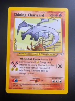 Shining Charizard - 107/105 - Pokemon Neo Destiny Unlimited Holo Rare WOTC LP - Image 1