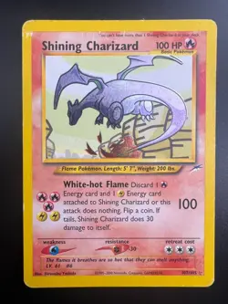 Shining Charizard - 107/105 - Pokemon Neo Destiny Unlimited Holo Rare WOTC HP - Image 1