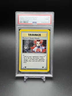 2000 Pokemon Rocket 1st Edition Rocket's Sneak Attack Holo #16 MINT PSA 9 - Image 1