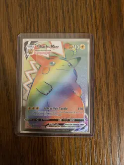 Pokemon Pikachu TCG VMAX Rainbow Secret Holo Rare Full Art Card 188/185 - Image 1