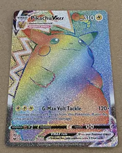 Pokemon TCG Vivid Voltage Rainbow Pikachu VMAX Secret Rare Card 188/185🔥🔥 - Image 2