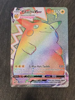 Pokemon Pikachu VMAX 188/185 Vivid Voltage 2020 Secret Rainbow Rare Card TCG - Image 1