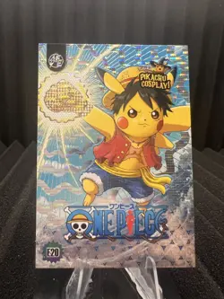 One Piece (Pikachu) #E20 - Silver Holo Box Hit Electric Pikachu Cosplay Pokemon - Image 1
