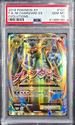 2016 Pokemon Xy Evolutions M Charizard EX Fa Full art PSA 10 #101 Gem Mint - Image 1