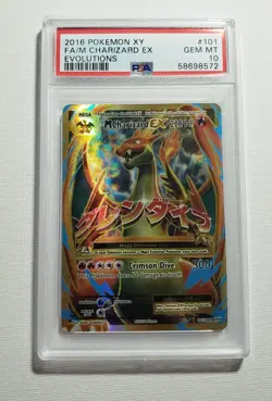 2016 POKEMON XY EVOLUTIONS #101 FA/M CHARIZARD EX EVOLUTIONS PSA 10 (A) - Image 1
