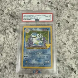PSA 10 Blastoise 2/102 Celebrations Classic Collection Pokemon TCG Holo Card - Image 1