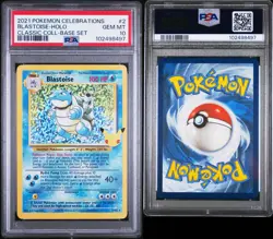 Pokemon TCG Blastoise Holo Rare Card 2/102 Celebrations Classic Collection Psa10 - Image 3