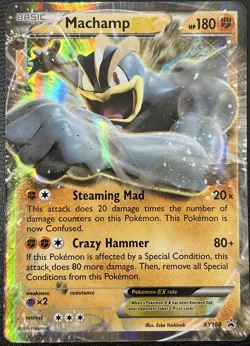 Machamp EX XY108 Promo Black Star Holo Rare Pokemon Card LP+ - Image 1
