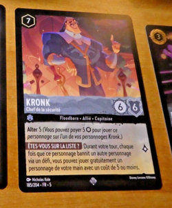 LORCANA TRADING CARD GAME DISNEY CHAPITRE 5 CARTE KRONK 185/204 SR FR JCC NM - Image 1