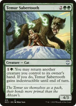 MTG Temur Sabertooth - Streets of New Capenna Commander #315 - Image 1