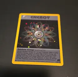 Rainbow Energy 17/82 Holo SWIRL Pokemon Team Rocket TCG NM - Image 1