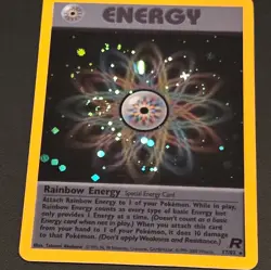 Rainbow Energy 17/82 Holo SWIRL Pokemon Team Rocket TCG NM - Image 4