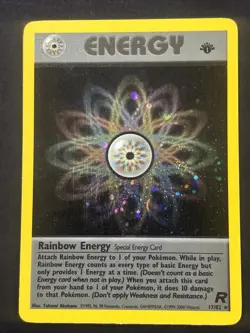 1st Edition Holo Rainbow Energy 17/82 Team Rocket - Image 1
