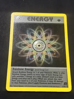1st Edition Holo Rainbow Energy 17/82 Team Rocket - Image 2